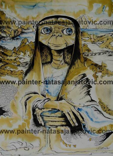 MONA ETisa, akvarel i tuš/watercolour and ink, 50x70 cm  